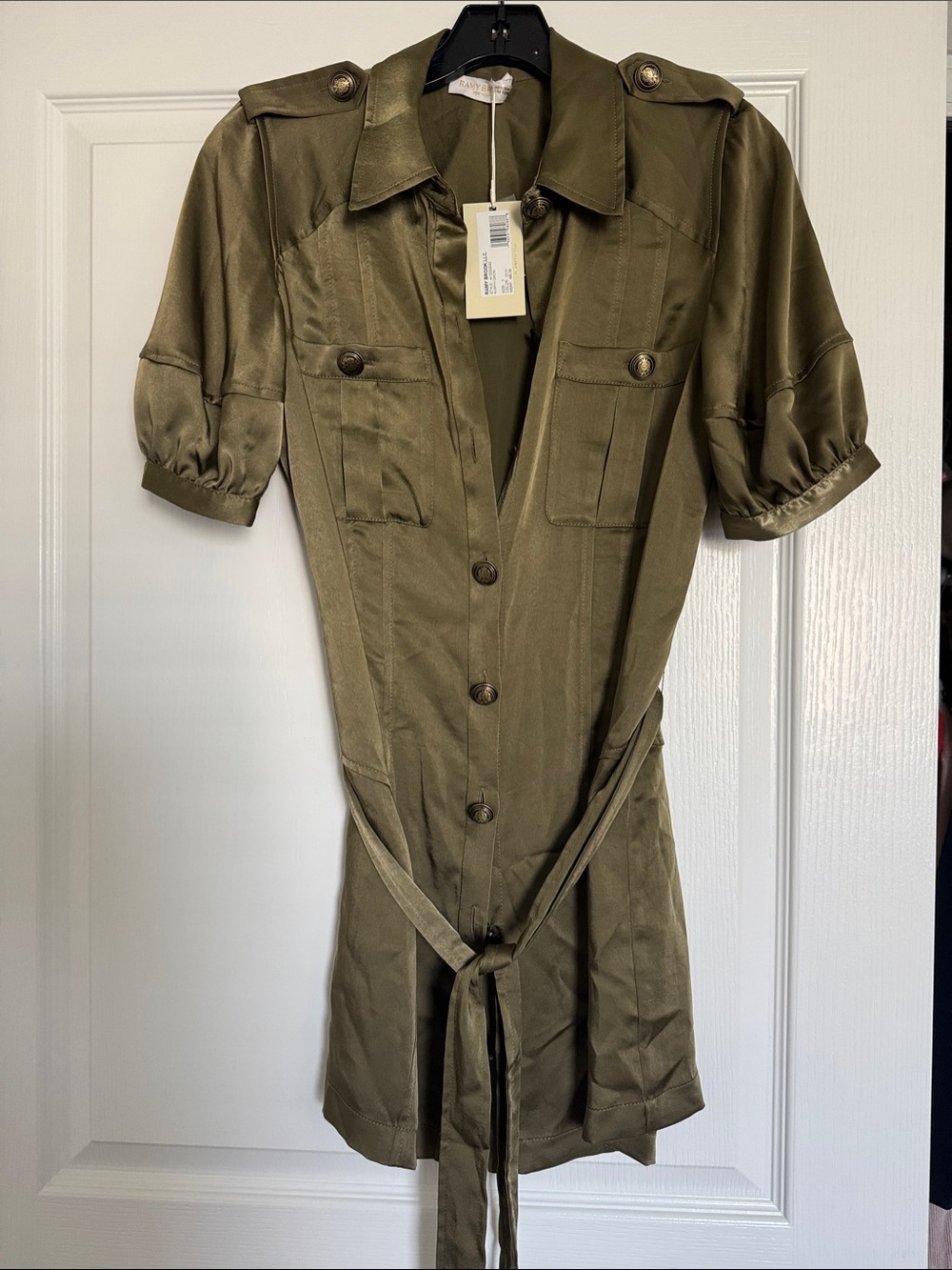 Olive Green Utility Shirt Dress